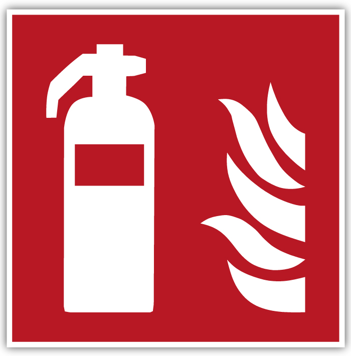 Brandschutzzeichen Feuerlöscher nach ISO 7010