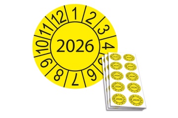 Jahresplakette 2026, Ø 30mm, 10/Bogen, in Jahresfarbe