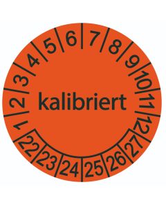Prüfplaketten kalibriert, Bogen = 10 Plaketten
