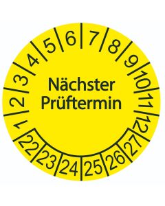 Prüfplaketten Nächster Prüftermin/Inspektion, Bogen = 10 Plaketten