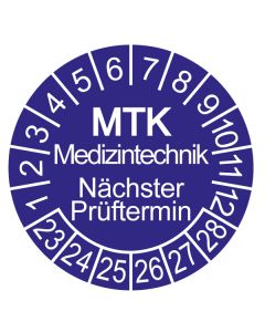 MTK Prüfplaketten, Bogen = 10 Plaketten