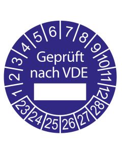 Prüfplaketten, Geprüft nach VDE , Bogen = 10 Plaketten