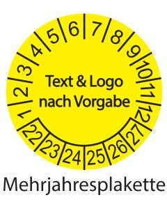 Prüfplaketten - frei konfigurierbar, Bogen = 10 Plaketten
