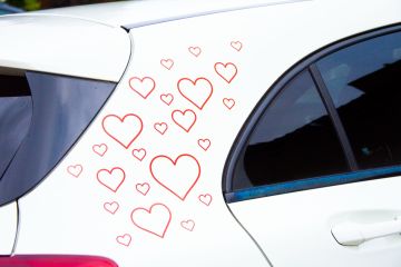 Herzen Autoaufkleber Set 24-teilig Outline