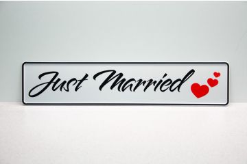 Hochzeits-Kennzeichen "Just Married" 520x110mm