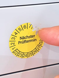 Selbstzerstörende Plakette aus Dokumentenfolie